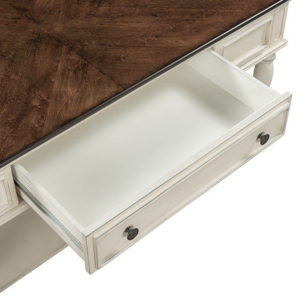 Retro Cocktail Table Coffee Table Easy Assembly Movable for Living Room, Bedroom