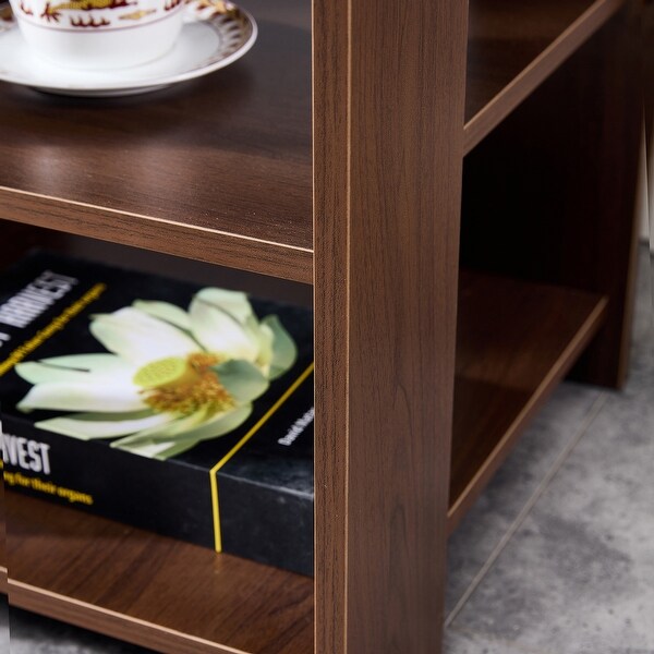 Square Side Table, 3-tier End Table