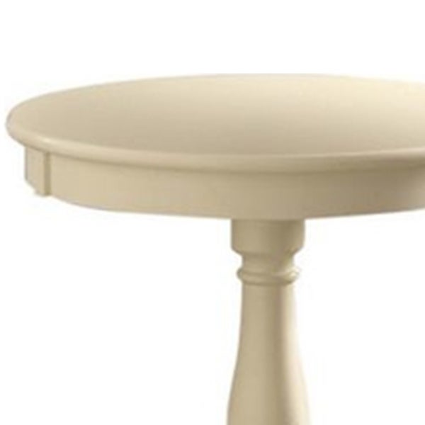 Astonishing Side Table with Round Top, White