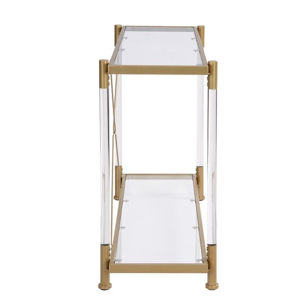 Acrylic Glass Side Table,Chrome Sofa Table, Console Table