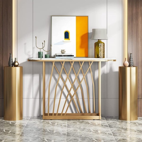 Gold Console Table, 43