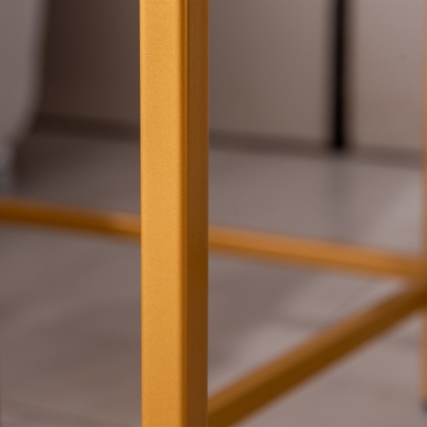 End/Side Table, Night Stand 2-Piece Set, Square Sintered stone Top