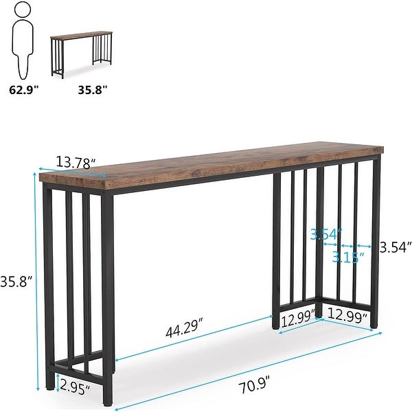 Tribesigns 70.9 inch Extra Long Console Table, Sofa Table Narrow Long Entryway Table