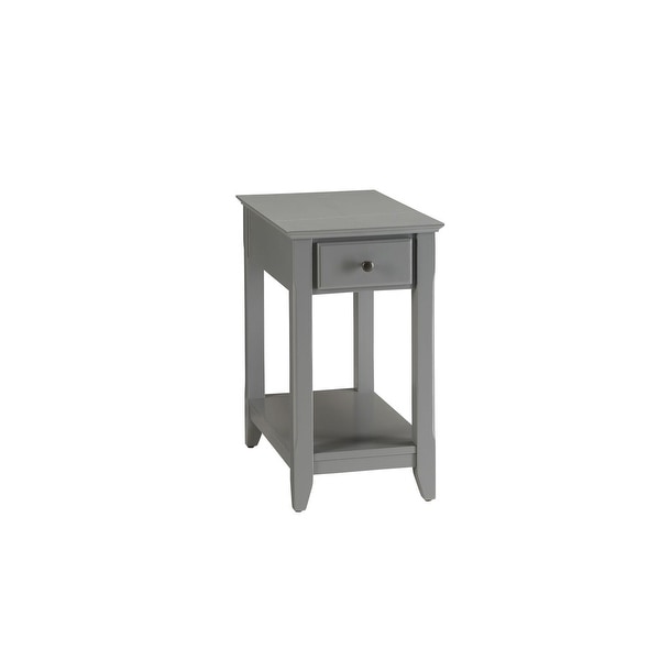 Side Table, Sofa Table Snack Table with Bottom Shelf and 1 Drawer