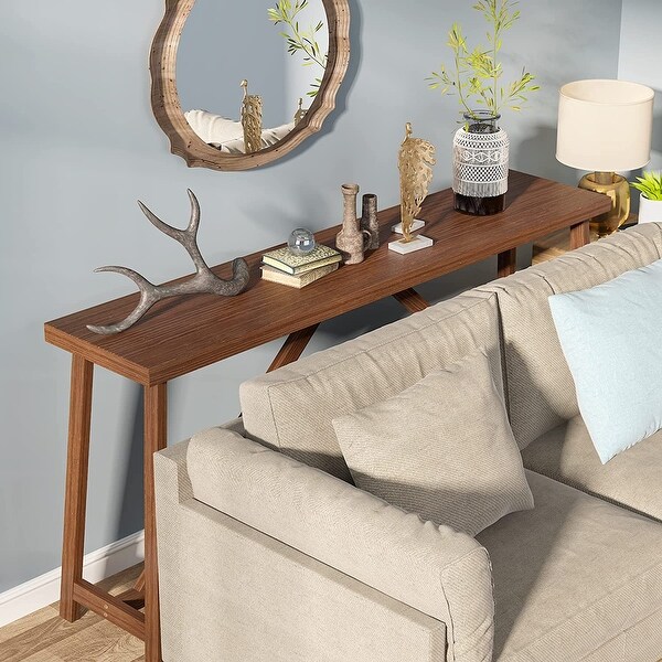 Wood Sofa Table Behind Couch, 70.9 Inch Long Entry Console Table