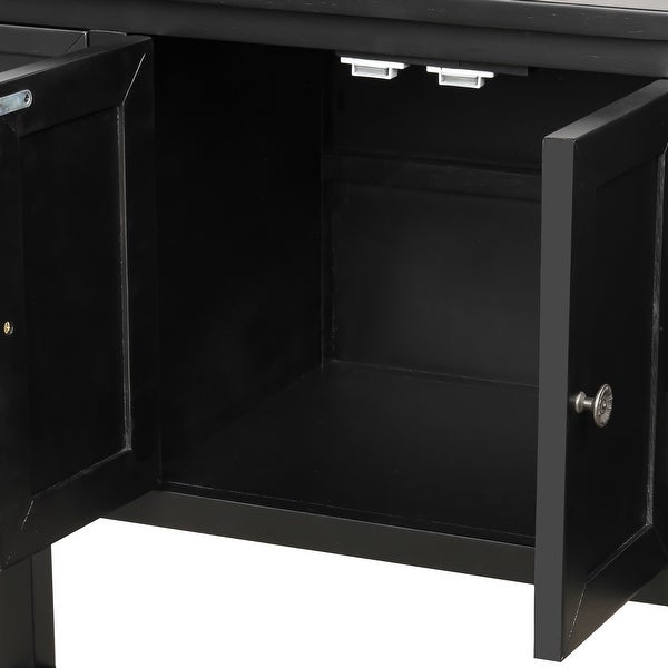 43'' Modern Console Table Simple Exquisite Sofa Table with 4 Drawers , 1 Cabinet and 1 Shelf for Living Room Kitchen Dining Room