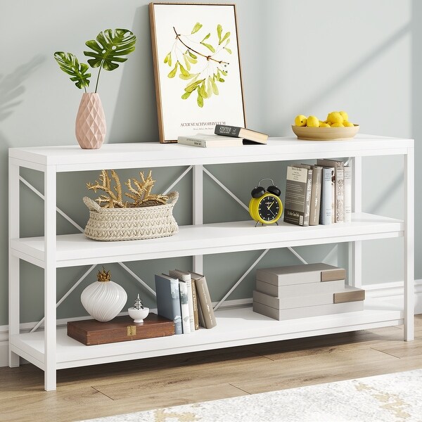 Sofa Console Table, 3 Tiers TV Console Stand, Entryway Table