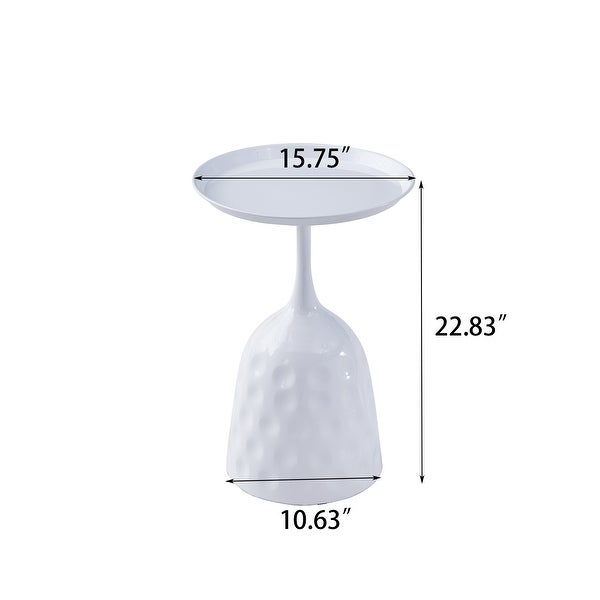 Unique Wine Cup Shape Metal Side Table, Small Sofa Table, Simple Style Modern End Table, Living Room Side Table