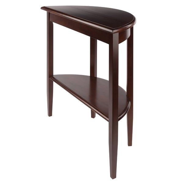 Concord Half Moon Console Table, Walnut - 39.29 x 15.75 x 33.66 inches