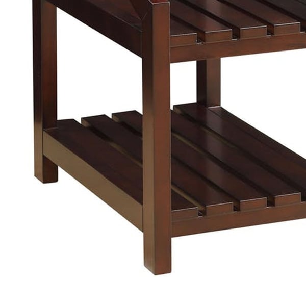 Modish Side Table (USB), Espresso - 24 H x 20 W x 13 L Inches