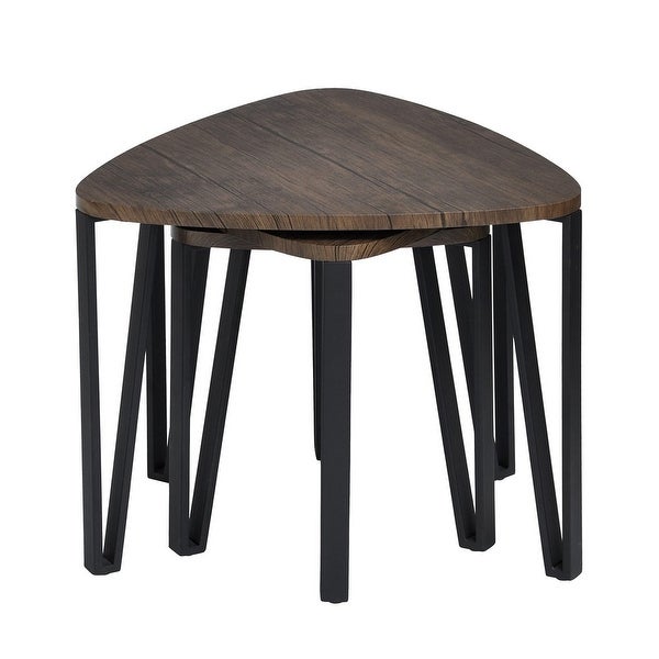 Nesting Side Table/Coffee Tables with Metal Frame,Set of 3