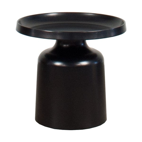 Klay Minimalist Metal Pedestal Side Table, 20-inch Diameter