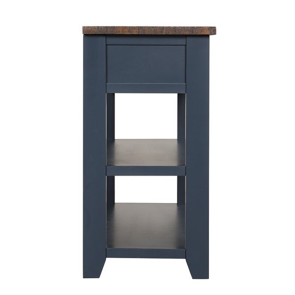 Side Table Console Table, Sofa Side Table with 3 Drawers and 2 Shelves