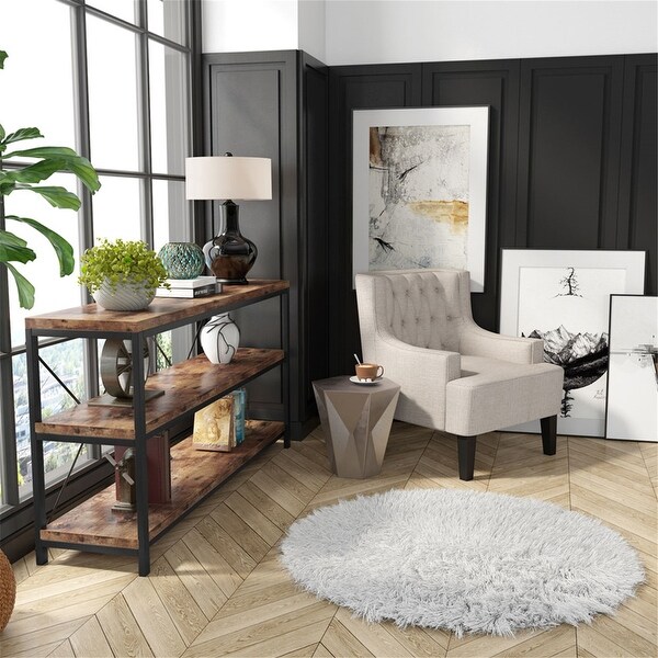Sofa Table, 3 Tiers Console Table TV Stand with Storage Shelves