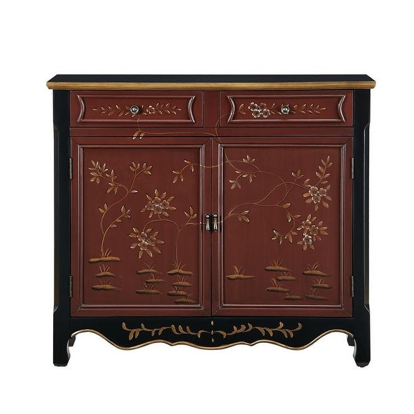 Powell Canton Red Oriental Console