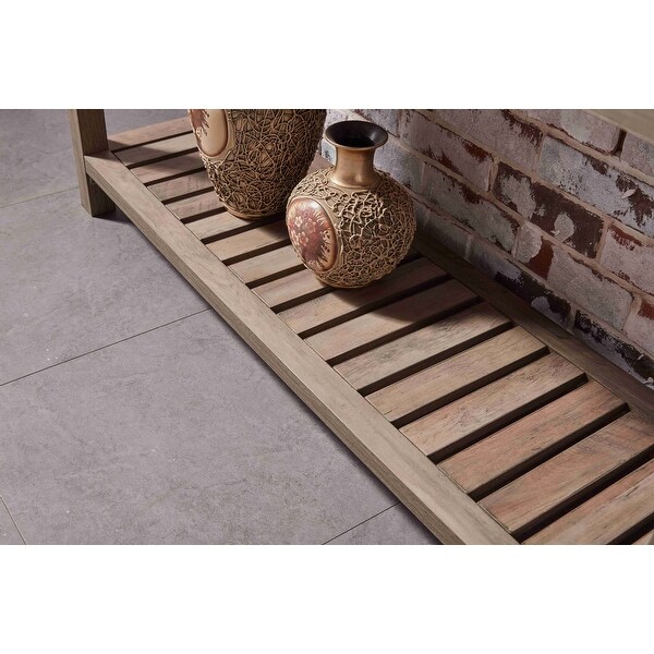 47 Inch Wide Console Table With Drawers And Shelf For Living Room, Entrance / Corridor, Grey Walnut