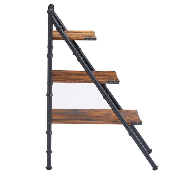 VECELO, Triangular Side Table With 3-tier Storage Shelves(1PCS/2PCS)