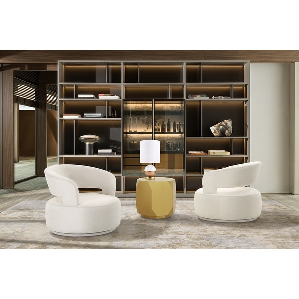 Pasargad Home Selva Design Wood Finish Side Table, Gold - 22