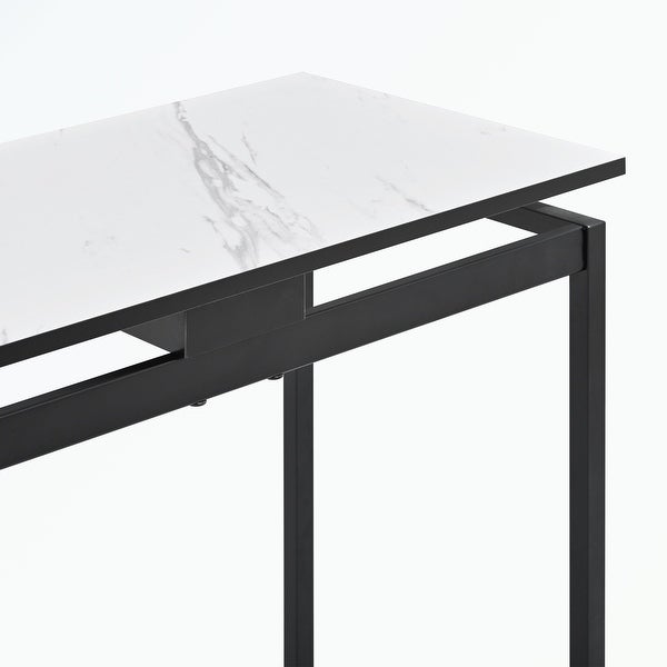 Console Table, Extra Long Entryway Table with Metal Frame