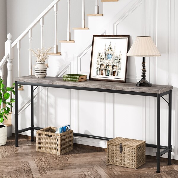 71-Inch Long Narrow Console Table, 37.4 Inches Height Bar Table