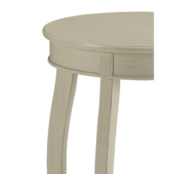 Fashionable Side Table, Antique White - 24 H x 18 W x 18 L Inches