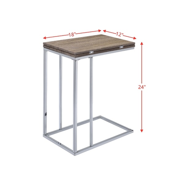 Side Table, Coffee Table Sofa Table with Folding Extension Table Top