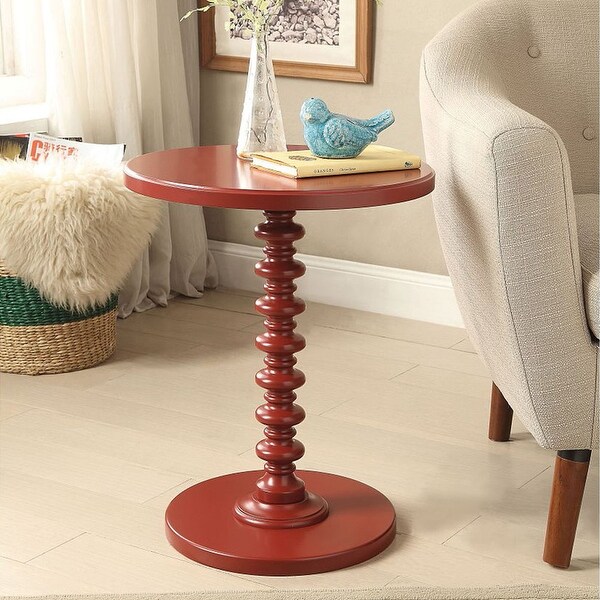 Vintage Style Wooden Round Side Table, End Table