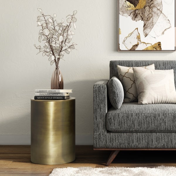 WYNDENHALL Ledger 16 inch Wide Metal Side Table, Fully Assembled