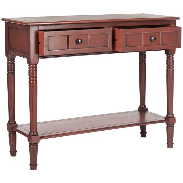 Samantha Contemporary 2 Drawer Console, Red