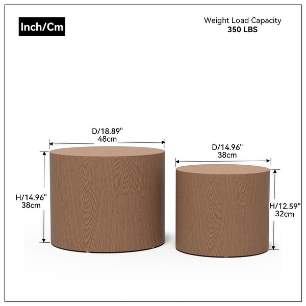 Walnut Side Table, Nesting Table, Set of 2