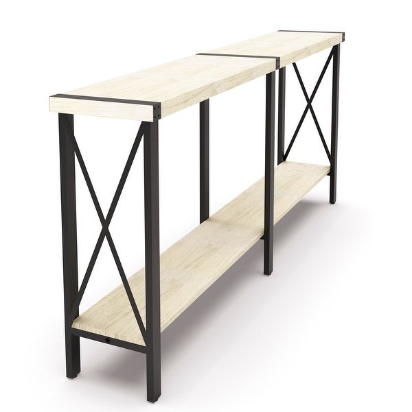 Console Table, Long Sofa Table with Shelf for Living Room and Entryway