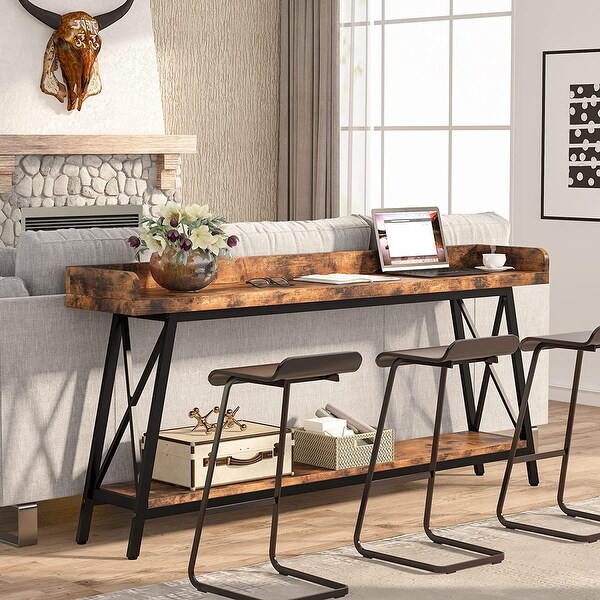 70.9 inch Extra Long Console Table Behind Sofa Couch, Narrow Entryway Table