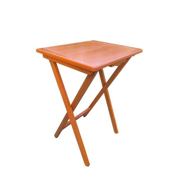 Classic Folding TV Trays Tables,Snack Table, Side Table for Eating at Couch, Easy Assembly (Set of 4)