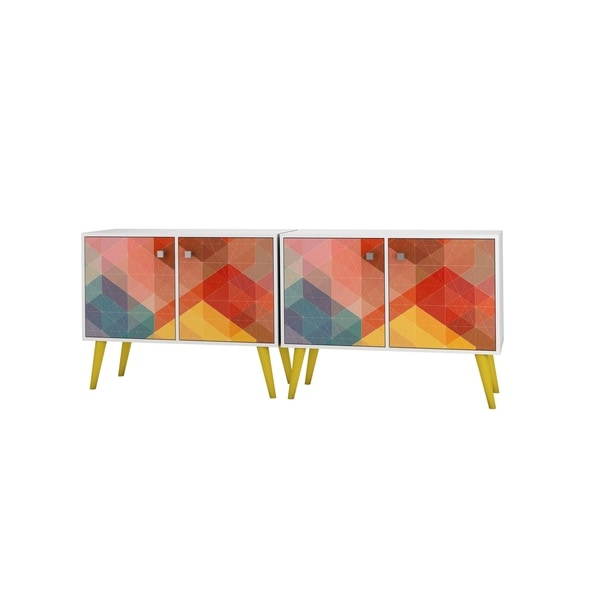 2- Piece Mid-Century Modern Avesta Double Side Table