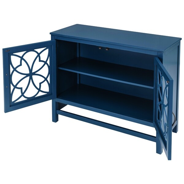 Classic Wood Storage Cabinet with 2 Doors and Adjustable Shelf, Simple Exquisite Console for Entryway, Kitchen, Dining Room