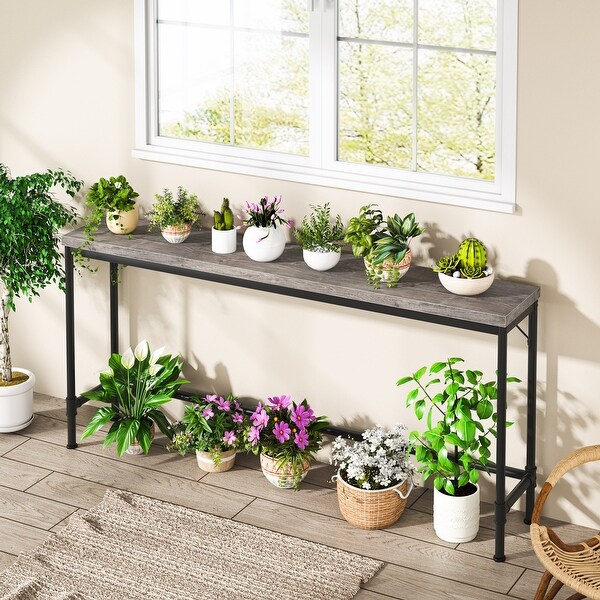 71-Inch Long Narrow Console Table, 37.4 Inches Height Bar Table