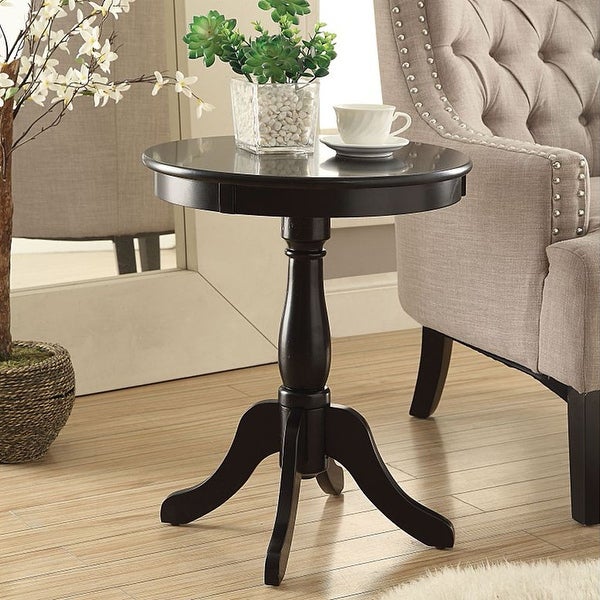 Modern Style Wooden Round Side Table, End Table