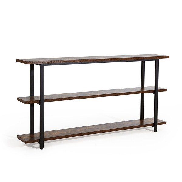 3-Tier Industrial Style Console Table,For Foyer,Living Room,Hallway