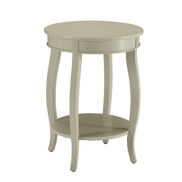 Fashionable Side Table, Antique White - 24 H x 18 W x 18 L Inches