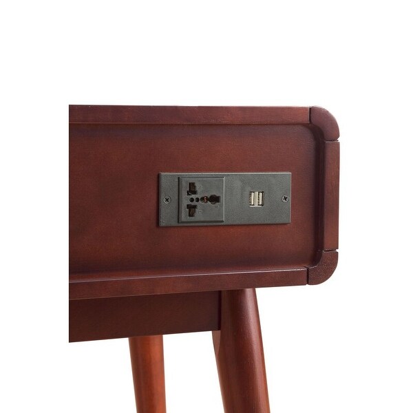 Nightstand, Side, End, Coffee Table with USB Charging Dock