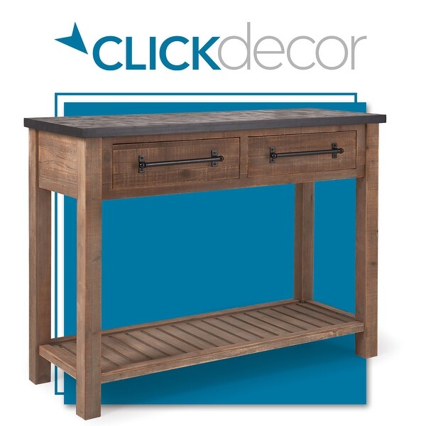 ClickDecor Eugene Wooden Console Table with 2 Drawers, Modern Farmhouse Living Room Furniture Accent