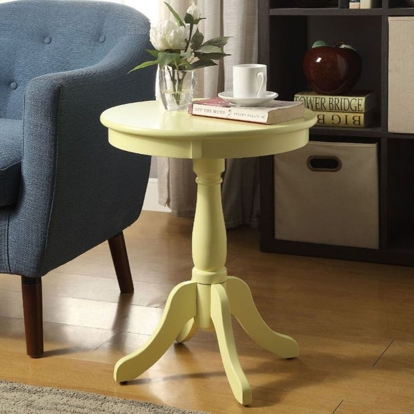 Modern Style Wooden Round Side Table, End Table