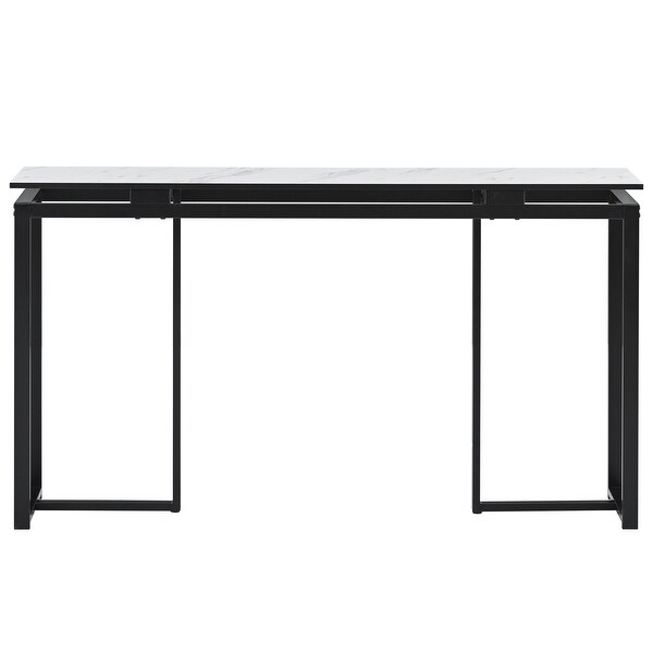 63'' Modern Console Table, Extra Long Entryway Table with Metal Frame for Entryway, Hallway, Living Room, Foyer, Corridor