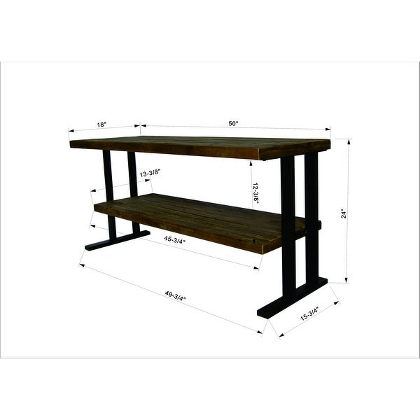 Media Console Table with 1 shelf to your Home decor,Foyer Sofa Table Narrow for Entryway, Living Room, Hallway - 50