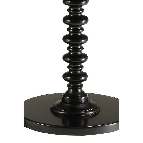 Astonishing Side Table with Round Top, Black