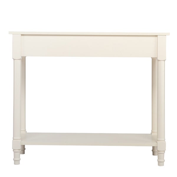 2-Tier Console Table with 2 Drawers, Sofa Table with Storage Shelves