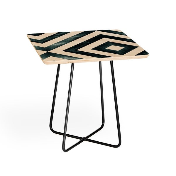 Deny Designs Watercolor Diamonds Side Table (Round or square, 2 leg options)