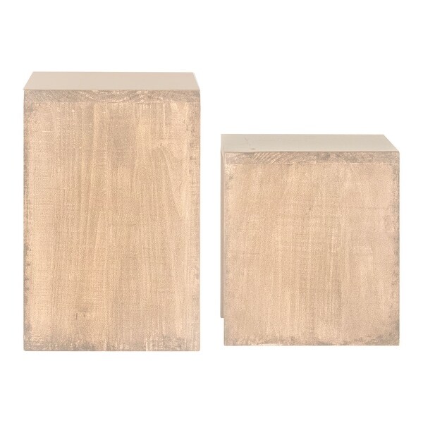 Evie Set of 2 Nesting Side Tables, Medium Brown