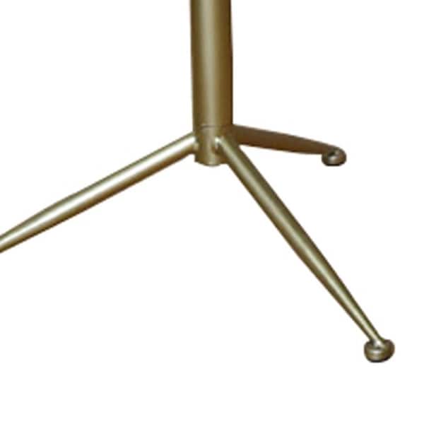 Round Wooden Side Table with Tripod Base, Large, Gold and Gray - 22 H x 19 W x 19 L Inches