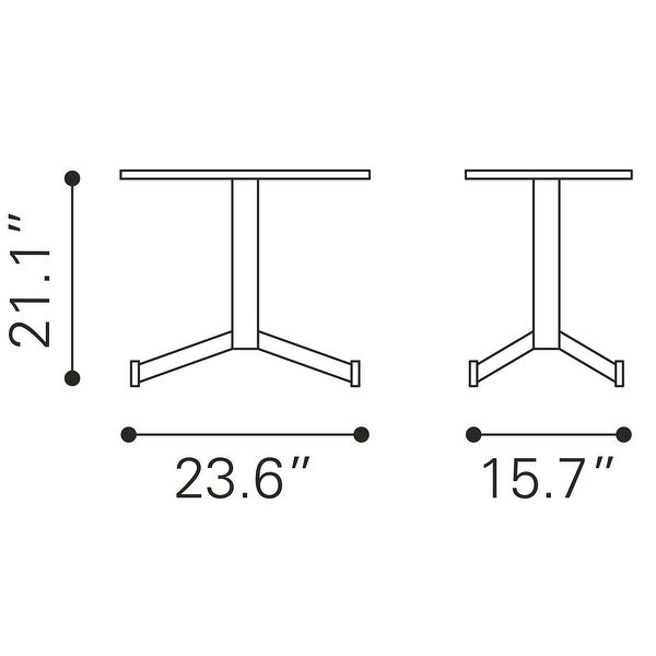 Mazzy Side Table Brown - Brown, Black - 23.6